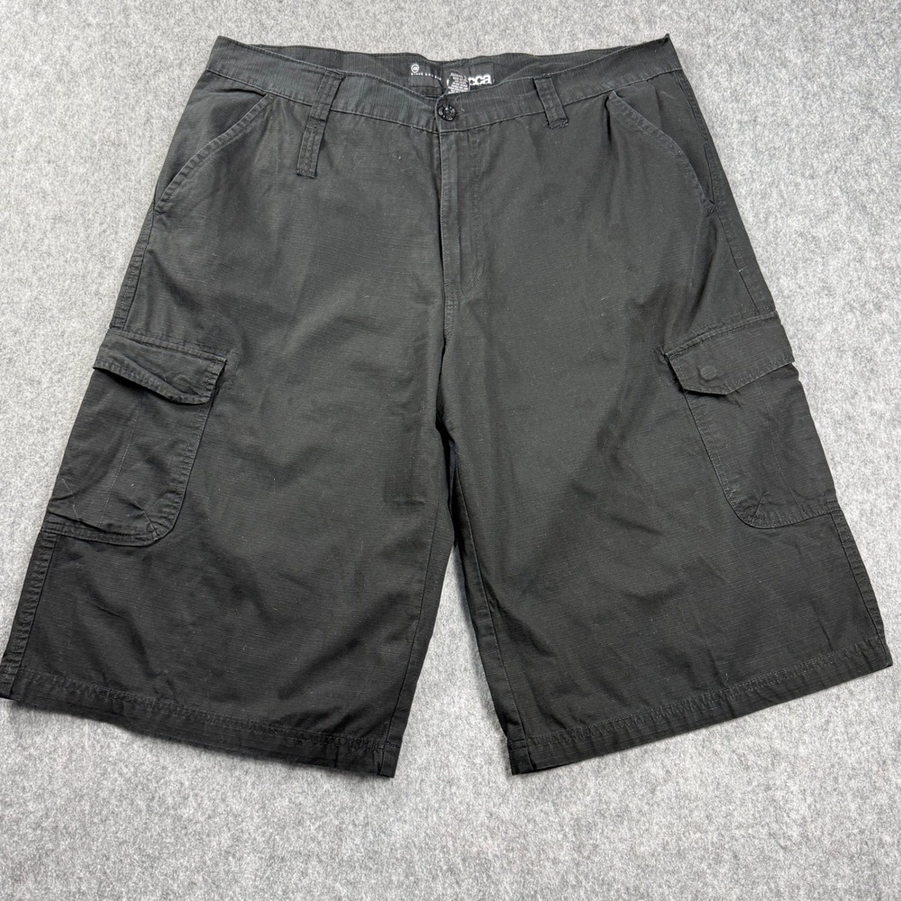 Mecca Shorts Men's 40 Black Denim‎ Relaxed Fit Baggy Streetwear Y2K Skater